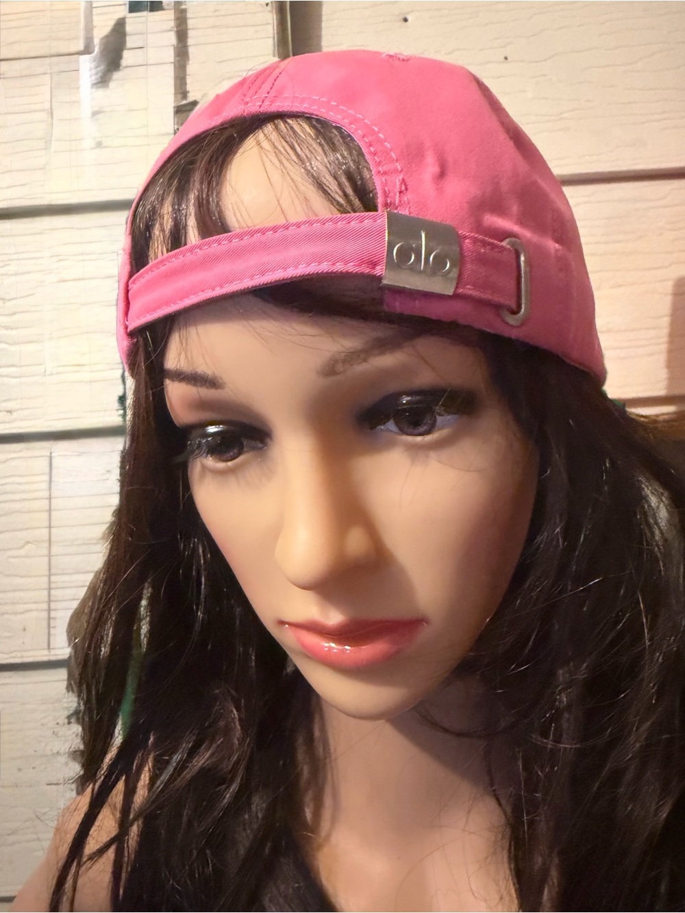 ALO Yoga Off Duty Hot Pink Logo Strapback Cap In Paradise Pink - Picture 6 of 16